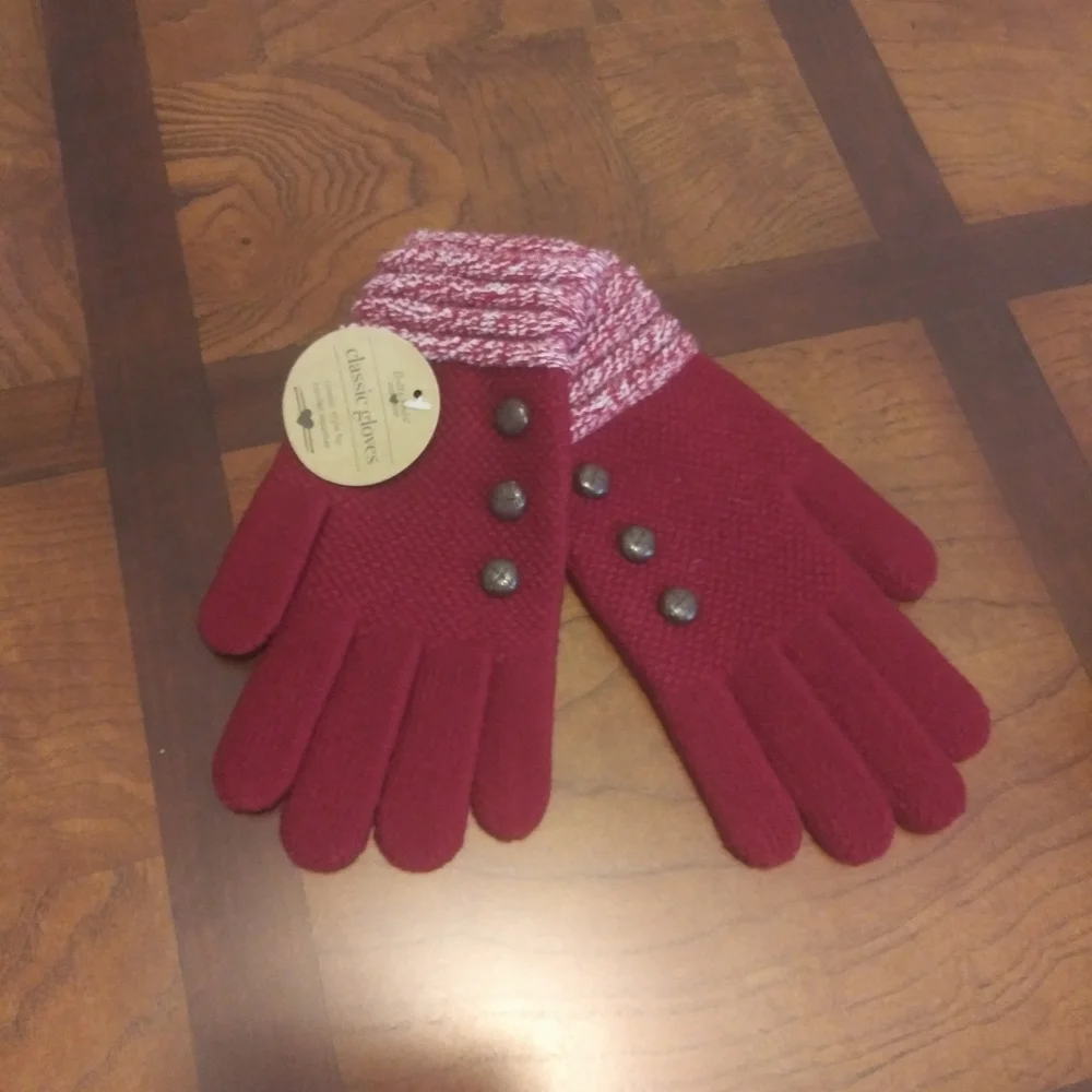 Cute Matching Winter Knit Hat with Matching Gloves Set Perfect  Holiday Gift